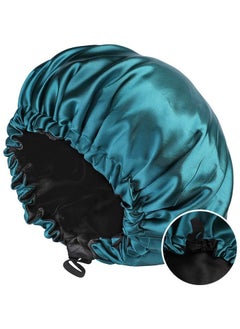 Buy Shower cap for women,Luxury Silk Lined Shower Cap, Machine Washable, Adjustable Size Reusable,Large Satin Shower Cap for all hair in UAE