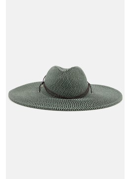 Buy Women Wide Brim Panama Hat, Green in UAE