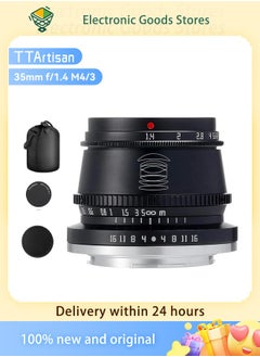 Buy TTArtisan 35mm F1.4 APS-C Manual Focus Lens for Olympus Macro 4/3 Mount Cameras Like E-M1X E-M1 Mark III E-M5 Mark III E-M10 Mark III S E-M10 Mark IV E-PL10 E-PL9 E-PL8 Pen-F Black in Saudi Arabia