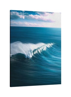 Buy Sea Printed Framed Canvas Wall Art Blue/White 60x80centimeter in UAE