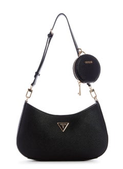 Buy Guess Alexie Top Zip Black Shoulder Bag for Women VG841618 in UAE