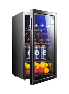 Buy COOLBABY 95L Big Capacity  Cooler Refrigerator Skincare Fridge Red Cabinet Transparent Glass Door Cellar Small Fridge for Room in UAE