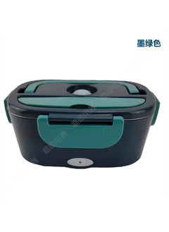 Buy Stainless Steel Electric Lunch Box Water-free Office Office Office Staff Heat Preservation Heating Car Electric Lunch Box with Plug-in Electric Lunch Box Dark green in UAE