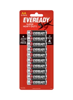 اشتري Eveready Super Heavy Duty Batteries AA 10 Pack في الامارات