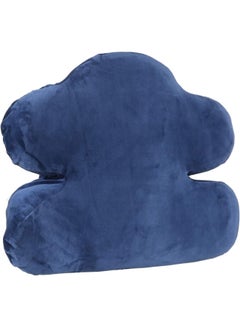 Buy Comfy Back support ergonomic memory foam Pillow with adjustable strap for office chair and car seat Contour Pain Relief Pillow - Size 31x40x10cm - Navy in Egypt