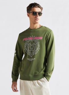 Buy Graphic Crew Neck Sweatshirt in Saudi Arabia