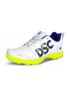 Buy DSC Beamer Cricket Shoe for Men & Boys (Light Weight | Economical | Durable | Size UK: 11) (Fluro Yellow-White) in UAE