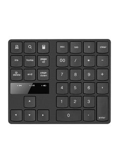 Buy 2.4G Wireless Numeric Keyboard Portable 35 Keys Financial Accounting Office Keyboard Built-in Rechargeable Battery Black in Saudi Arabia
