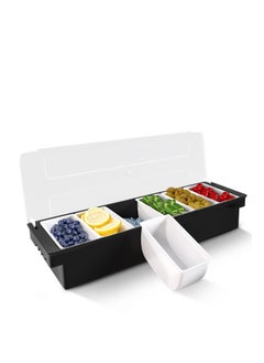 اشتري Ice Cooled Condiment Serving Container Chilled Garnish Tray Bar Caddy for Home Work or Restaurant في الامارات