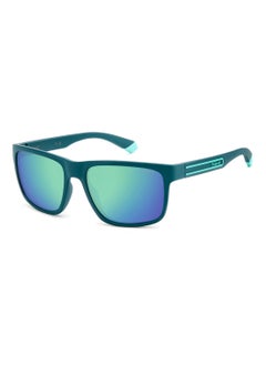 Buy Men's Polarized Rectangular Shape  Sunglasses PLD 2157/S GREY 43 - Lens Size: 43 Mm - Matt Teal in UAE