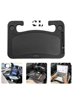 Buy 2-in-1 Car Steering Wheel Desk | Laptop Mount Tray with Pen Holder | Car Food Tray with Drink Holder | Versatile Travel Car Accessory in UAE