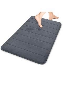 Buy Bath Mat Rugs Anti-slip Memory Foam Non-slip Bathroom Mat Soft Bathmat Water Absorbing Carpet 50x80cm in UAE