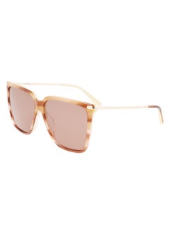 Buy Full Rim Acetate Modified Rectangle Calvin Klein Sun Ck22531S 5713 (240) Striped Brown in UAE