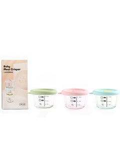 Buy Jourvent 3 PCS Circular Baby Food Containers, Reusable Infant Food Storage Jars, Small Snack Container with Lids for Infant & Babies, Microwave & Dishwasher Friendly in Saudi Arabia