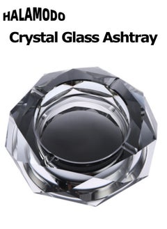 اشتري Crystal Glass Ashtray Octagon Large Ash Tray Ashtray Holder Home Office Desktop Tabletop Decoration Idea Gift for Father Boyfriend في السعودية