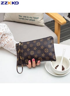 Buy New Retro Printing Large Capacity Wallet Classic Fashion Handbag Portable High Quality Soft PU Ladies Card Holder in Saudi Arabia