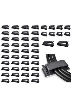 Buy 50-Pcs Self Adhesive Cable Management Clips, Organisers Wire Clips Cord Holder in UAE
