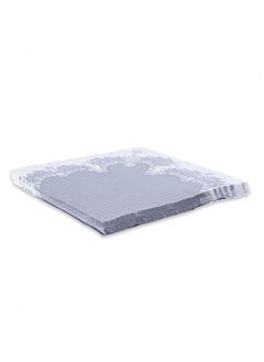 اشتري Aynur 16-Piece Napkin Set 33X33Cm -Silver في الامارات