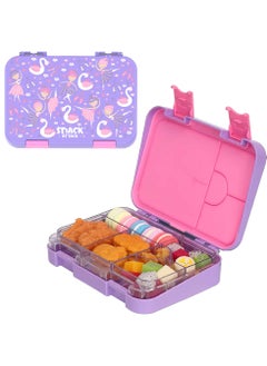 اشتري Snack Attack TM Bento Lunch Box for kids Lilac Purple Ballerina Color for Kids| 4 or 6 Convertible Compartments BPA FREE LEAKPROOF Dishwasher Safe Back to School Season for children Boys Girls Toddler في الامارات