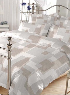 Buy Aspen Duvet Cover and Pillowcase Set, Ecru - 210 TC, 135x200 cm in UAE