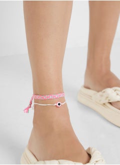 Buy 2 Pack Woven Anklet Set in Saudi Arabia