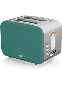 Buy Swan ST14610BLUN Nordic 2-Slice Toaster with Defost/Reheat/Cancle Functions, Cord Storage, 900W, Blue in UAE