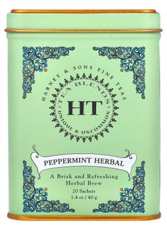 اشتري HT Tea Blends Peppermint Herbal Caffeine Free 20 Sachets 1.4 oz (40 g) في الامارات