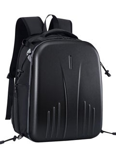 Buy BP-09 Black DSLR SLR Mirrorless Photography Camera Backpack Bag 45cm Waterproof Hard shell Case with Tripod Holder 2 Compartments Adjustable pads Compatible with Canon Nikon Sony Cameras in UAE