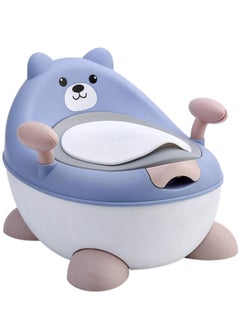 Buy Potty Training Toilet, Baby Toilet Seat with Armrest and PU Cushion, Adjustable Potty Training Seat for Toddler 1-4 Years (Blue) in Saudi Arabia