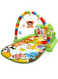 اشتري Baby Play Mat, Funny Play Piano Tummy Time Baby Activity Gym Mat with Infant Learning Sensory Baby Toys, Music and Lights Boy & Girl Gifts for Newborn Baby 0 to 12 Months في السعودية