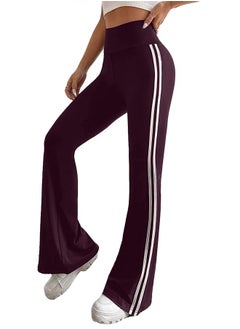 Buy Sport Leggings Pants – Flared Leg – Side Stripe in Egypt