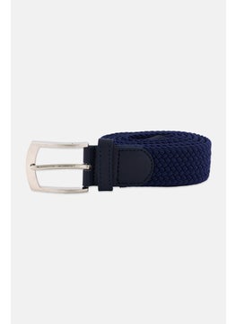 اشتري Men Textured Belt, Navy في الامارات