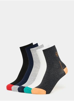 اشتري Pack of 5 - Contrast Detail Crew Socks في السعودية