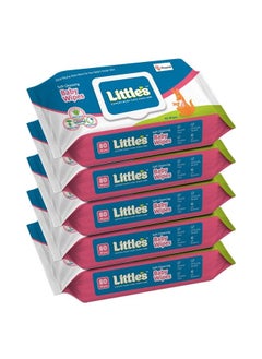 اشتري Soft Cleansing Baby Wipes Lid Pack 80 Wipes (Pack Of 5) في الامارات