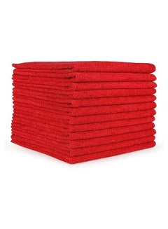 Buy Microfiber Cleaning Cloths - Quick Drying Set of Cleaning Towels  Pack of 12 in UAE