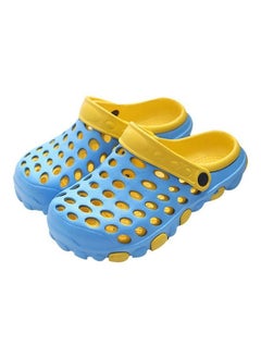 Buy Multi Holes Anti-skid Outdoor Beach Sandals Light Blue/Yellow in UAE