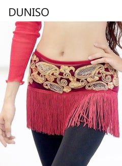 اشتري Women's Belly Dancing Belt Colorful Dance Waist Chain Belly Dance Hip Scarf Belt في السعودية