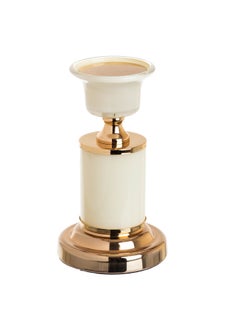 Buy Gold metal candle holder 18 cm in Saudi Arabia