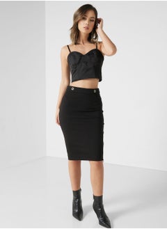 Buy High Waist Midi Skirt in UAE