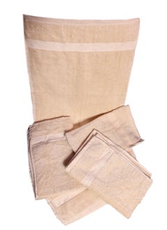 Buy AZM 5 piece Set velour Hand Towel cotton Super soft luxury 380 GSM size Length 54 cm * Width 34 cm in Saudi Arabia