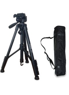 اشتري T-690 Light weight Tripod Maximum Height 146cm with Carrying Bag Compatible with Canon 5DIII II 6D 7D 70D 80D and Nikon D810 D750 D500 D7200 D5500 etc. cameras في الامارات