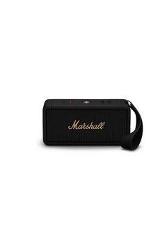 Buy Marshall Middleton Portable Bluetooth Speaker, Black and Brass in Saudi Arabia