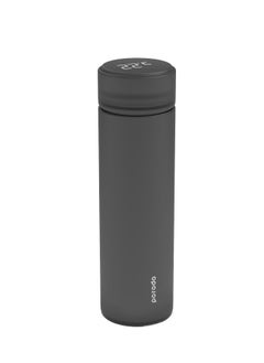 Buy Smart Water Bottle Cup With Temperature Indicator, Up to 12 Hours of Thermal Insulation, Sports Drink Flasks, 500ml, Touch Sensitive Display, Non-Slip Base, 17 Oz - Black in UAE