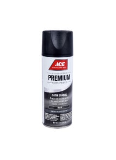 Buy Quick Drying Premium Satin Enamel Spray Paint Black 340 g I1373695A in Saudi Arabia