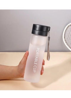 Buy QSHOP®Motivational Sports Water Bottle Leakproof Portable Drinking Bottle Fashion Durable Gym Fitness BPA Free 600ml in Egypt