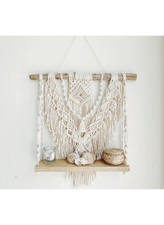 Buy Wooden Wall Shelf, Macrame Shelf, Living Room Decor, Stand Bookshelf. in Egypt