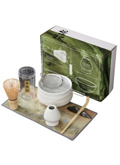 Buy Matcha Green Tea Set 7Pcs, Matcha Whisk Set,Include Matcha Bowl,Bamboo Matcha Whisk,Scoop,Whisk Holder,Stainless Steel Tea Sifter,Tea Making Kit in Saudi Arabia