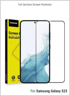 Buy Edge to Edge Full Surface Screen Protector For Samsung Galaxy S23 Black/Clear in Saudi Arabia