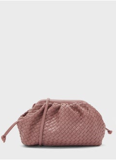 Buy Weave Pouch Bag with Crossbody Strap in UAE