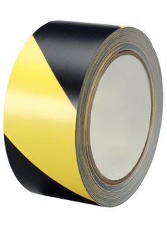 Buy Warning Tape Self Adhesive Black & Yellow Hazard Warning Safety Stripe Tape Caution Barrier Sticky Tapes for Best Readability Maximum Visibility Designed for Danger/ Hazardous Areas (33M) in UAE